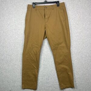 Old‎ Navy Pants Sz 34x29.5 Brown Flex Slim Straight Chino Casual Men's Trousers
